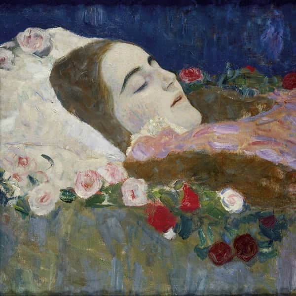 Ria Munk on Her Deathbed 1912 by Gustav Klimt | Oil Painting Reproduction