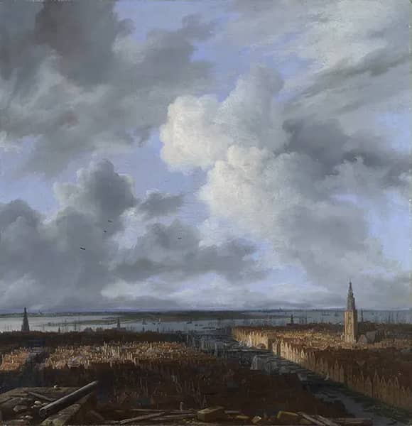 A Panoramic View of Amsterdam Looking Towards IJ | Oil Painting Reproduction