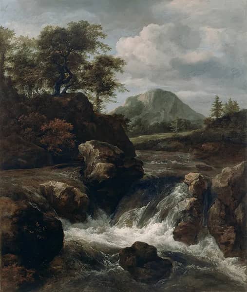 A Waterfall by Jacob van Ruisdael | Oil Painting Reproduction