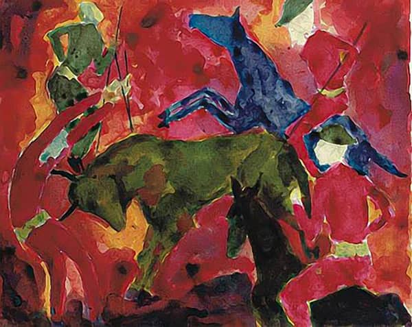 Bull Fight by Hanns Ludwig Katz | Oil Painting Reproduction