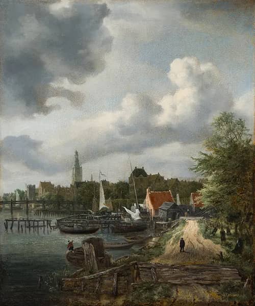 View of the Binnenamstel in Amsterdam | Oil Painting Reproduction