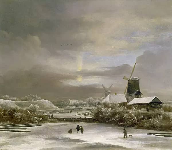 Winter Landscape by Jacob van Ruisdael | Oil Painting Reproduction