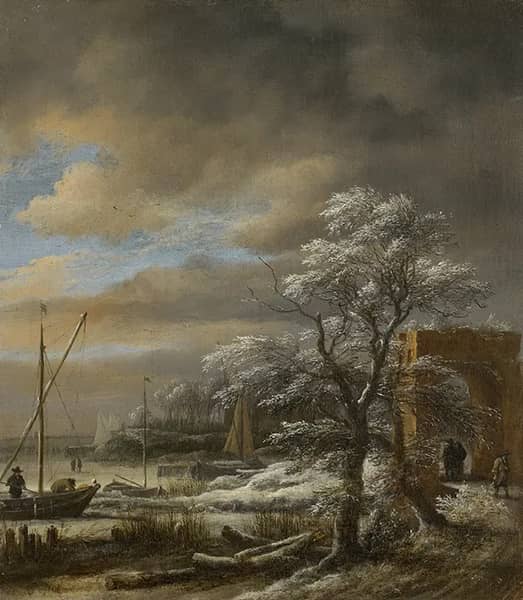 Winter Landscape 1660 by Jacob van Ruisdael | Oil Painting Reproduction