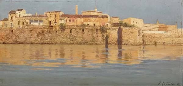 Houses on the Sea in Palermo | Oil Painting Reproduction