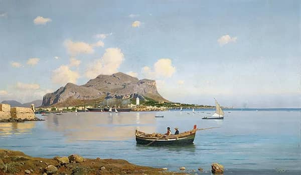 Monte Pellegrino Palermo by Francesco Lojacono | Oil Painting Reproduction