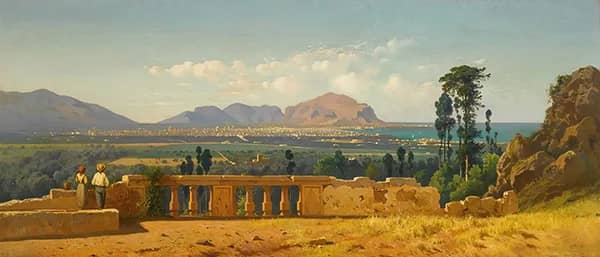 Palermo and Monte Pellegrino 1874 | Oil Painting Reproduction