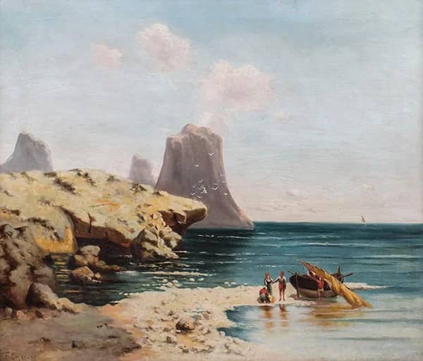View of the Cyclopean Isles | Oil Painting Reproduction