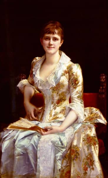 Portrait of Young Lady by Alexandre Cabanel | Oil Painting Reproduction