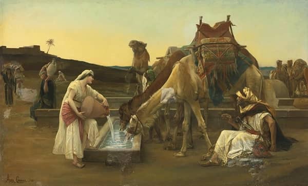 Rebecca and Eliezer 1883 by Alexandre Cabanel | Oil Painting Reproduction