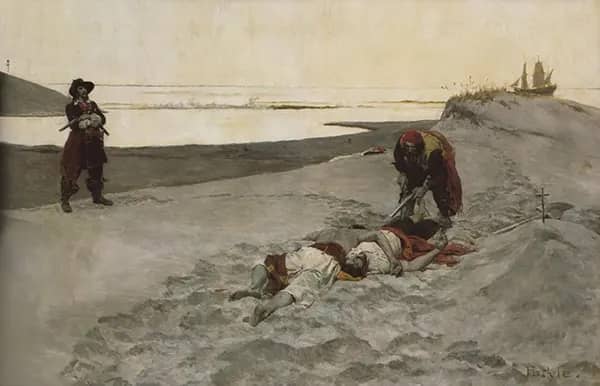 Dead Men Tell no Tales 1899 by Howard Pyle | Oil Painting Reproduction