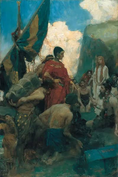 Phoenician Merchants 1914 by Howard Pyle | Oil Painting Reproduction