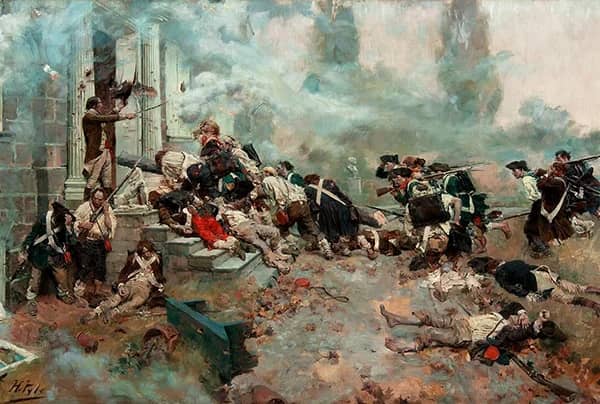 The Attack on the Chew House 1898 | Oil Painting Reproduction
