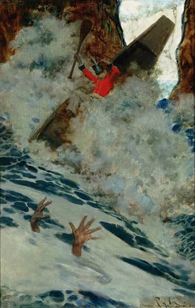 The Boat and I Went by him with a Rush | Oil Painting Reproduction