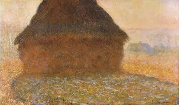 Grainstack in Sunshine 1891 by Claude Monet | Oil Painting Reproduction