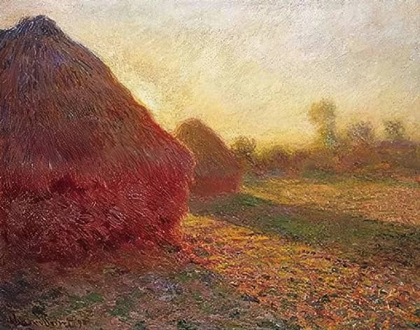 Grainstacks Last Rays of the Sun 1890 | Oil Painting Reproduction