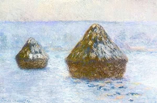 Grainstacks Winter 1891 by Claude Monet | Oil Painting Reproduction