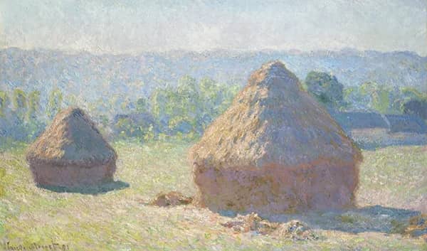 Haystacks at the End of Summer Morning Effect | Oil Painting Reproduction