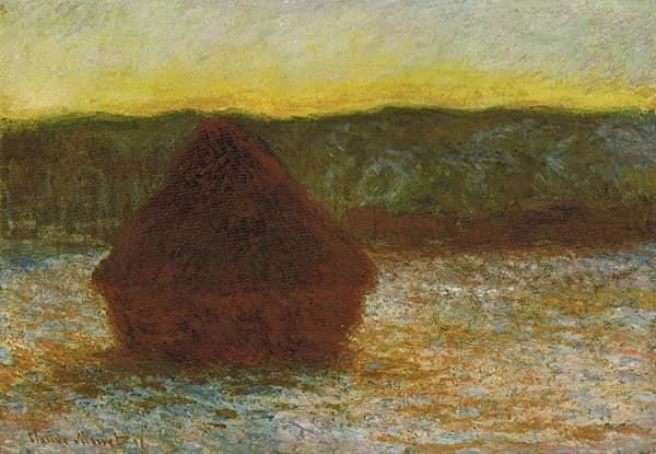 Stack of Wheat Thaw Sunset 1890 | Oil Painting Reproduction