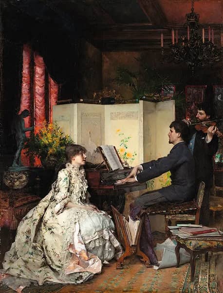 The Duet 1883 by Pascal Dagnan Bouveret | Oil Painting Reproduction