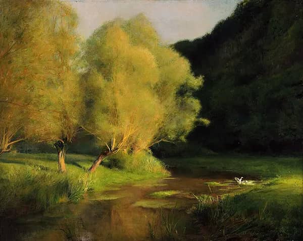 Willows by a Stream 1908 | Oil Painting Reproduction