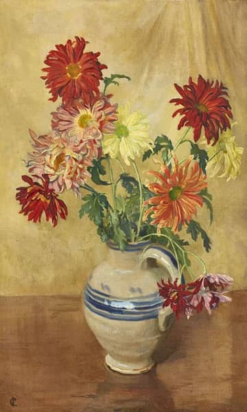 Chrysanthemums by Isabel Codrington | Oil Painting Reproduction