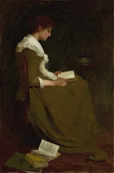 Girl Reading by Isabel Codrington | Oil Painting Reproduction