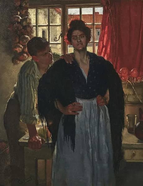 The Fruit Sellers by Isabel Codrington | Oil Painting Reproduction