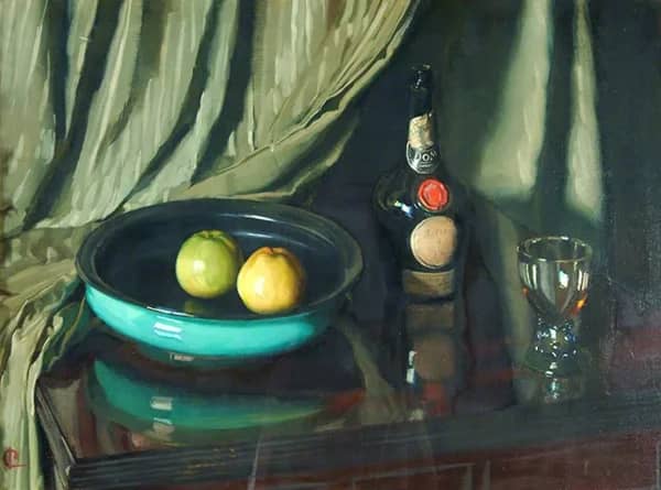 The Green Bowl by Isabel Codrington | Oil Painting Reproduction