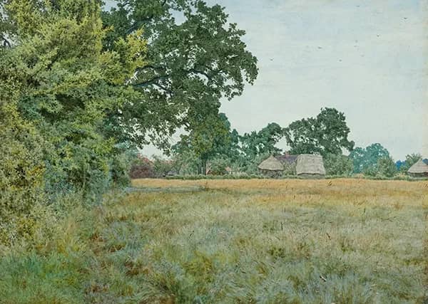 A Hayfield Bedfordshire | Oil Painting Reproduction