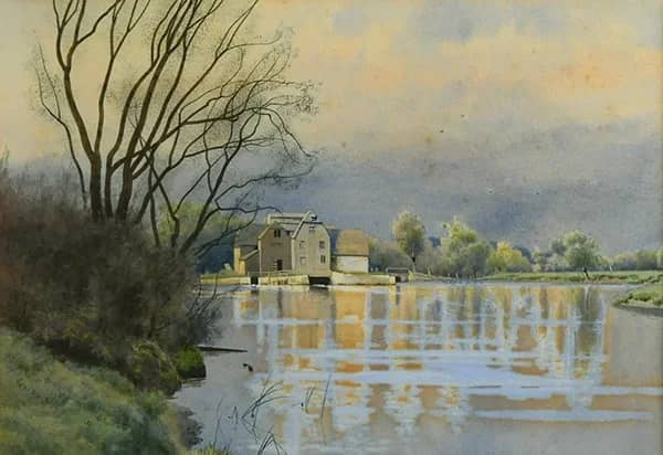 Hemingford Grey Mill by William Fraser Garden | Oil Painting Reproduction