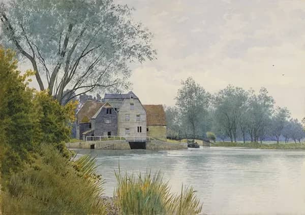 Hemingford Mill Huntingdonshire 1901 | Oil Painting Reproduction