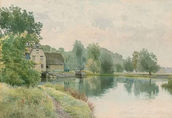 Houghton Mill on the River Ouse 1914 | Oil Painting Reproduction