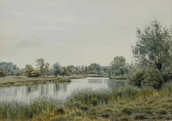 River Landscape in Summer | Oil Painting Reproduction