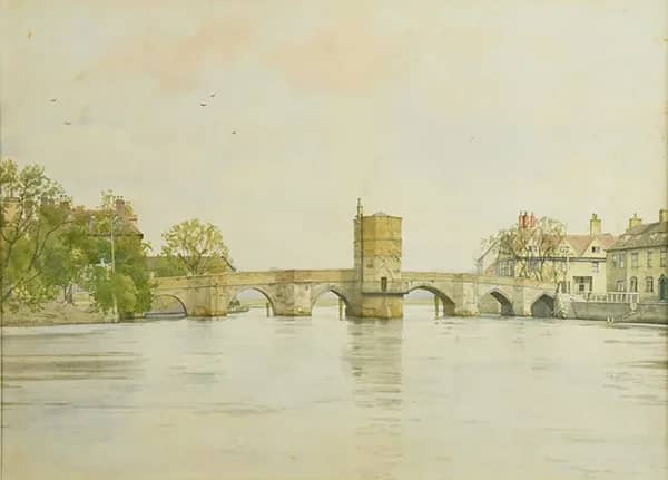 St Ives Bridge Huntingdonshire 1914 | Oil Painting Reproduction