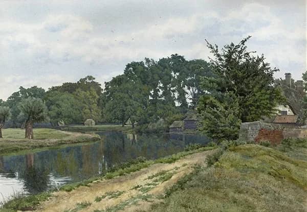The Old Mill Hemingford Grey 1886 | Oil Painting Reproduction
