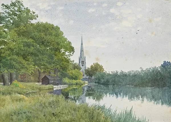 The River Ouse with Distant Church Spire 1901 | Oil Painting Reproduction