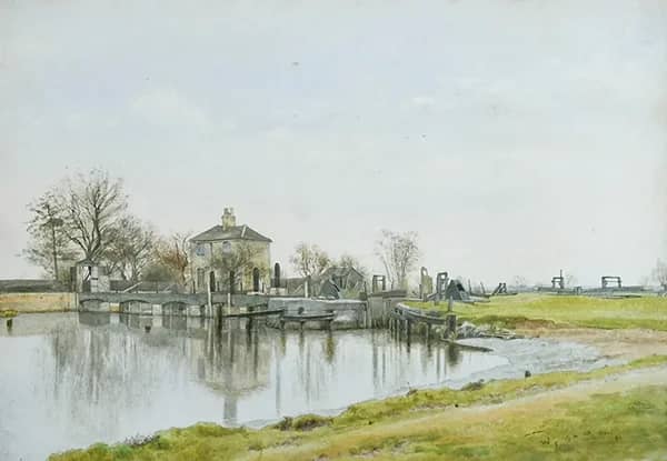 The Staunch and Lock by William Fraser Garden | Oil Painting Reproduction