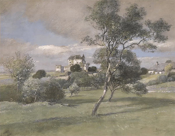 Albrechtsberg Castle in the Waldviertel 1904 | Oil Painting Reproduction