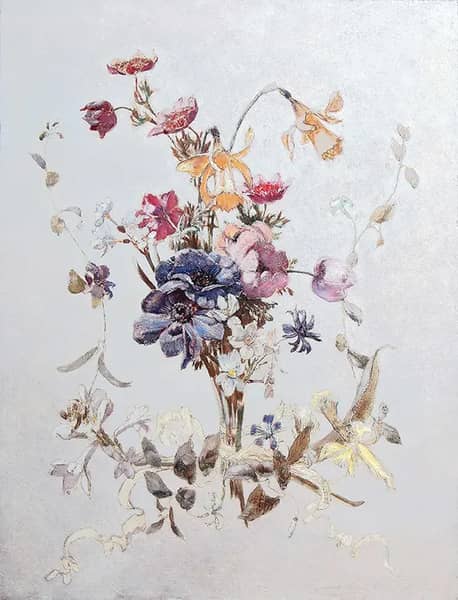 Bouquet with Blue Anemones by Rudolf Ribarz | Oil Painting Reproduction