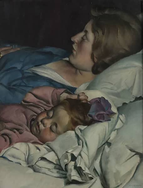 Mother and Child 1922 by Miguel Mackinlay | Oil Painting Reproduction
