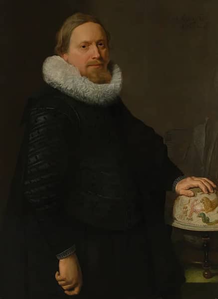 Man with a Celestial Globe 1624 | Oil Painting Reproduction