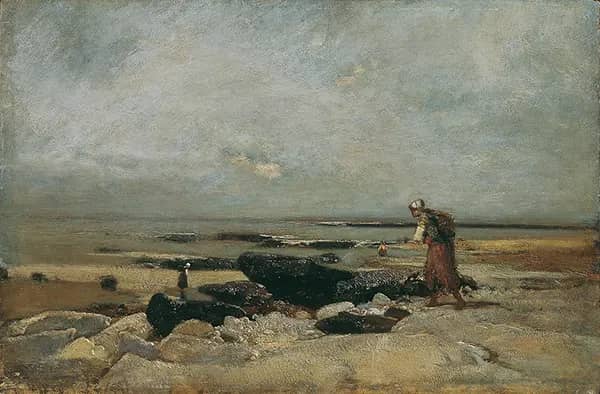 Dunes near Treport 1879 by Rudolf Ribarz | Oil Painting Reproduction