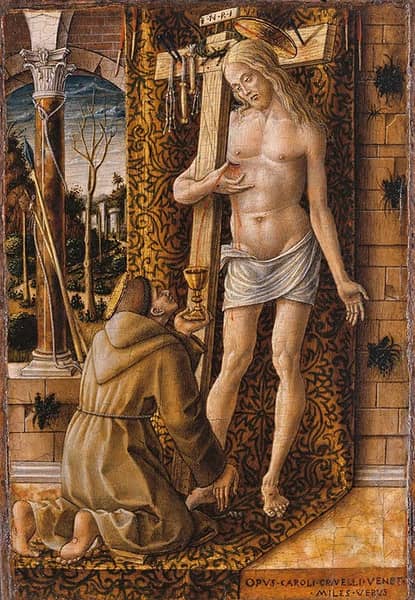 Saint Francis with the Blood of Christ | Oil Painting Reproduction