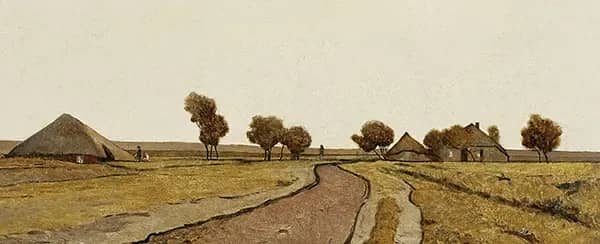 Dutch Landscape with Farmsteads 1877 | Oil Painting Reproduction