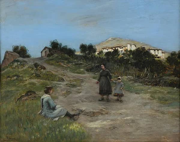 Evening in the Auvergne near Thiers | Oil Painting Reproduction