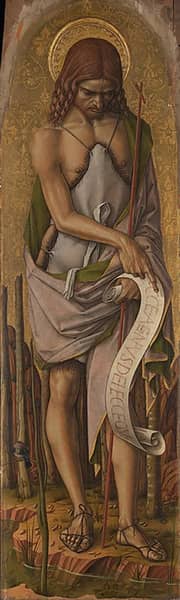 Saint John the Baptist 1476 by Carlo Crivelli | Oil Painting Reproduction
