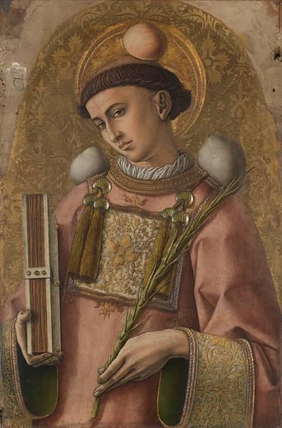Saint Stephen 1476 by Carlo Crivelli | Oil Painting Reproduction