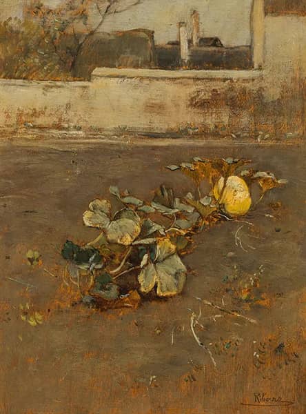 Pumpkin Patch in France by Rudolf Ribarz | Oil Painting Reproduction