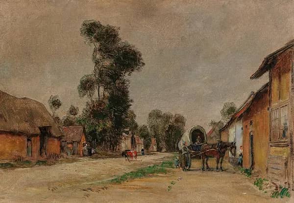 Street in Bethencourt Picardy France | Oil Painting Reproduction