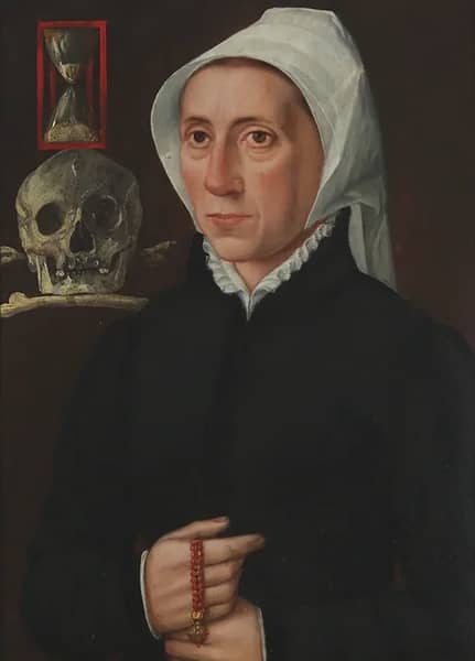 Portrait of a Flemish Lady Memento Mori | Oil Painting Reproduction